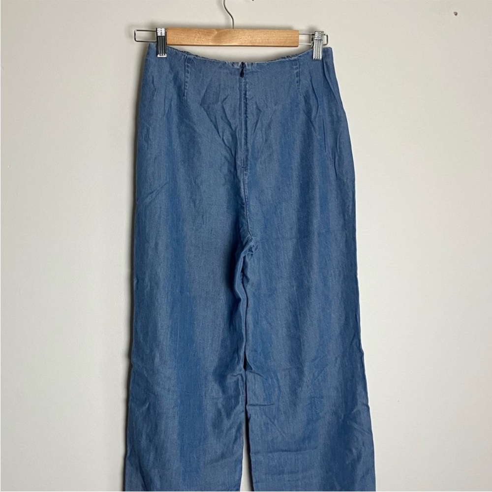 Reformation Blue "Clover" Pants/Slacks - Picture 9 of 9